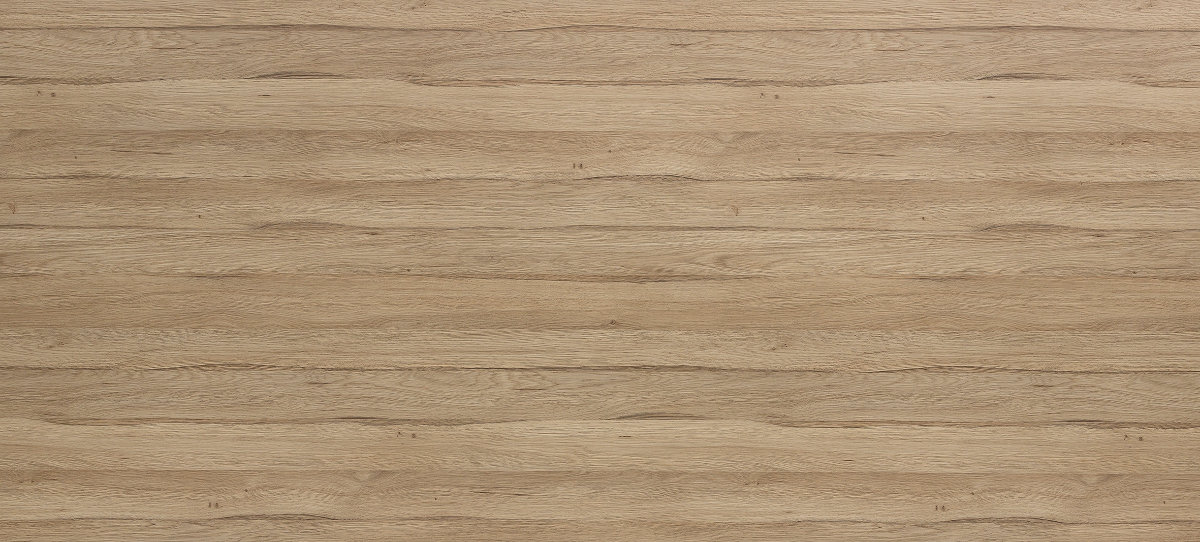 Plan de travail stratifié sur mesure de Sofema, finition bois clair.