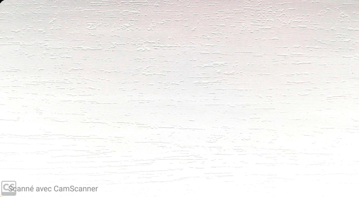 Texte texturé blanc, Sofema; fabricant de plan de travail stratifié sur mesure.