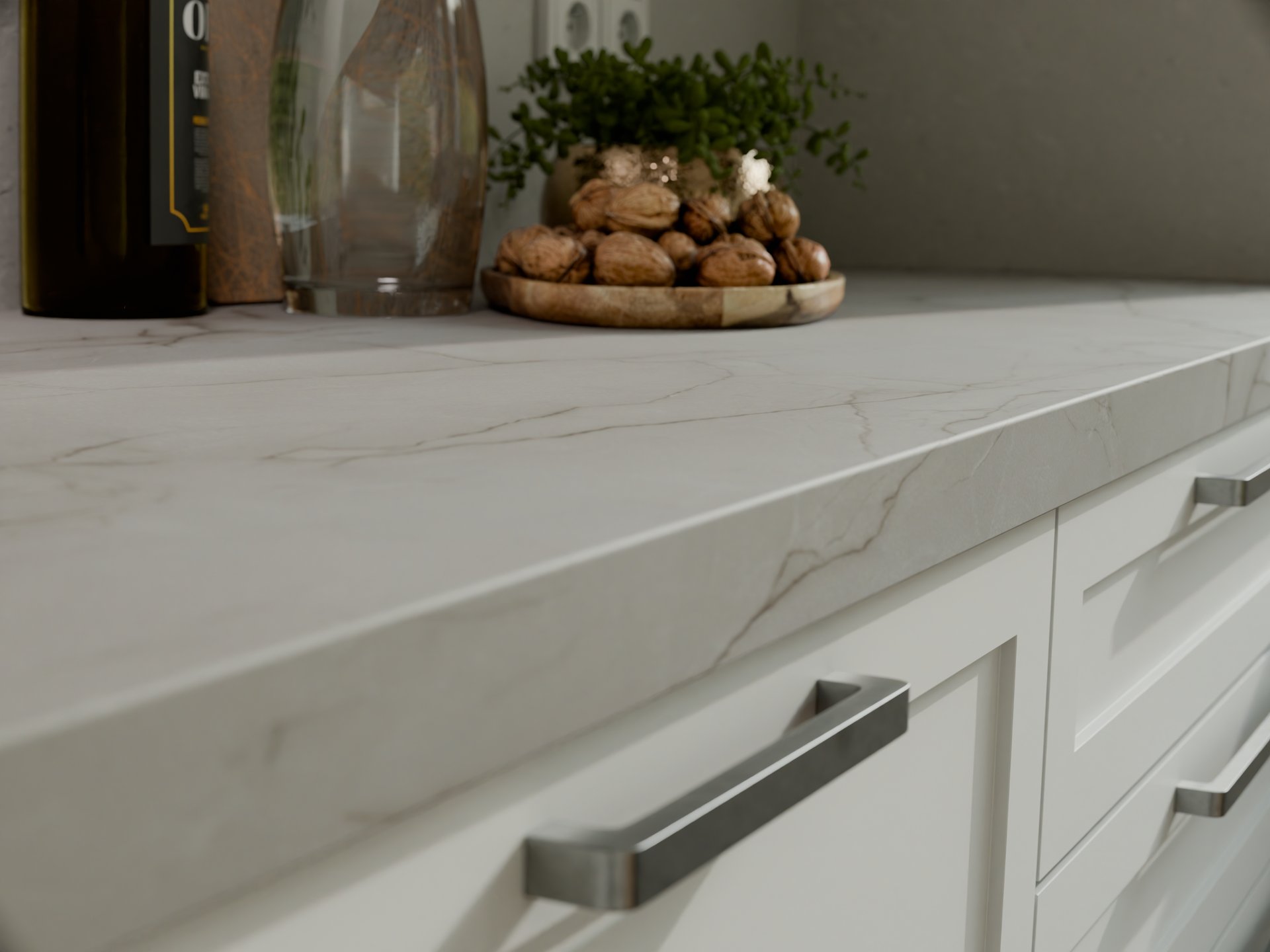 Plan de travail stratifié sur mesure Sofema, surface élégante et moderne.