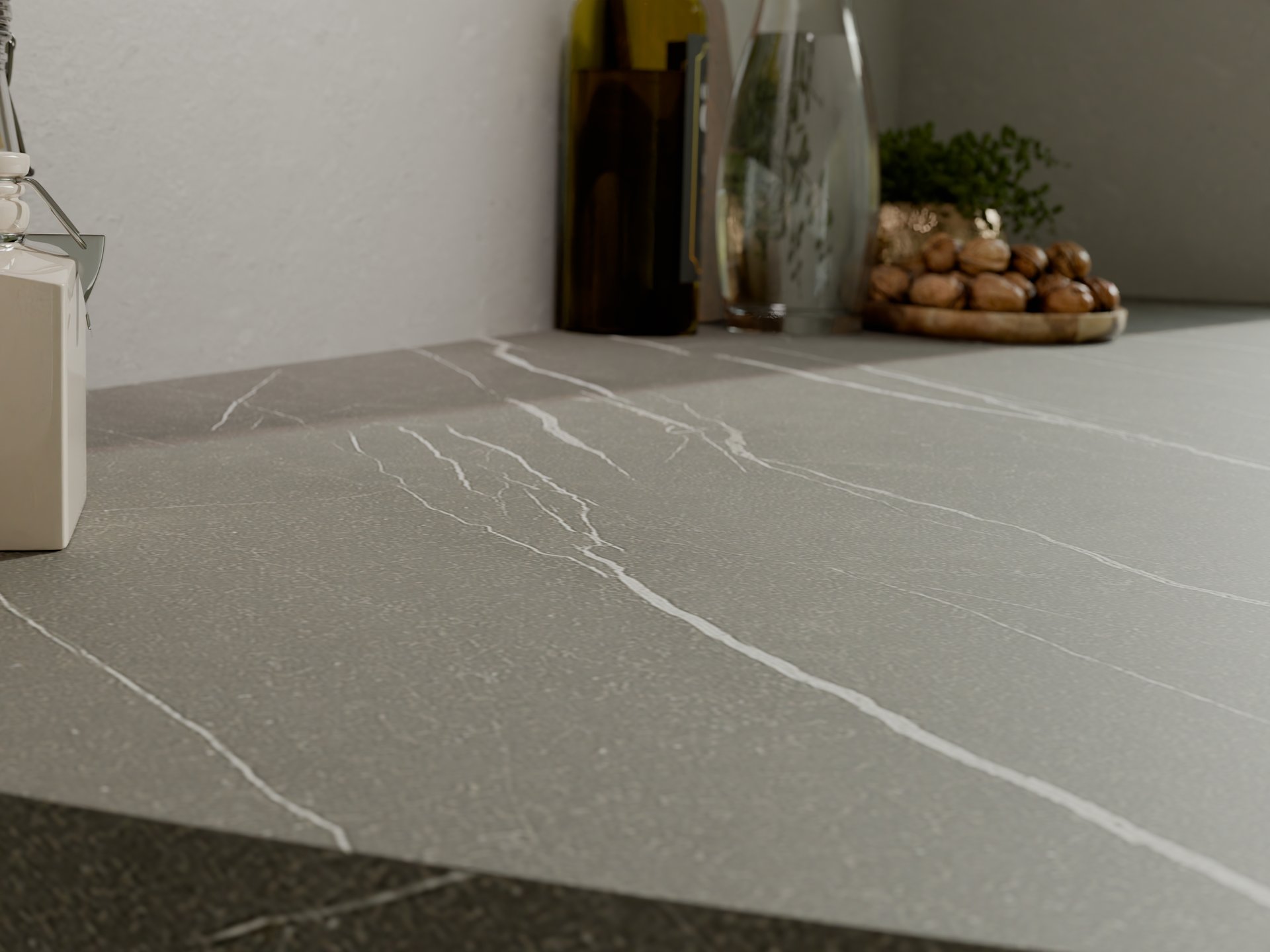 Plan de travail stratifié sur mesure par Sofema, finition élégante et moderne.