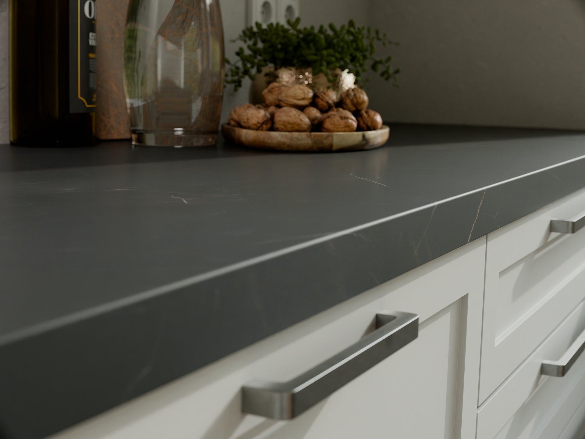 Plan de travail stratifié sur mesure Sofema en finition élégante.