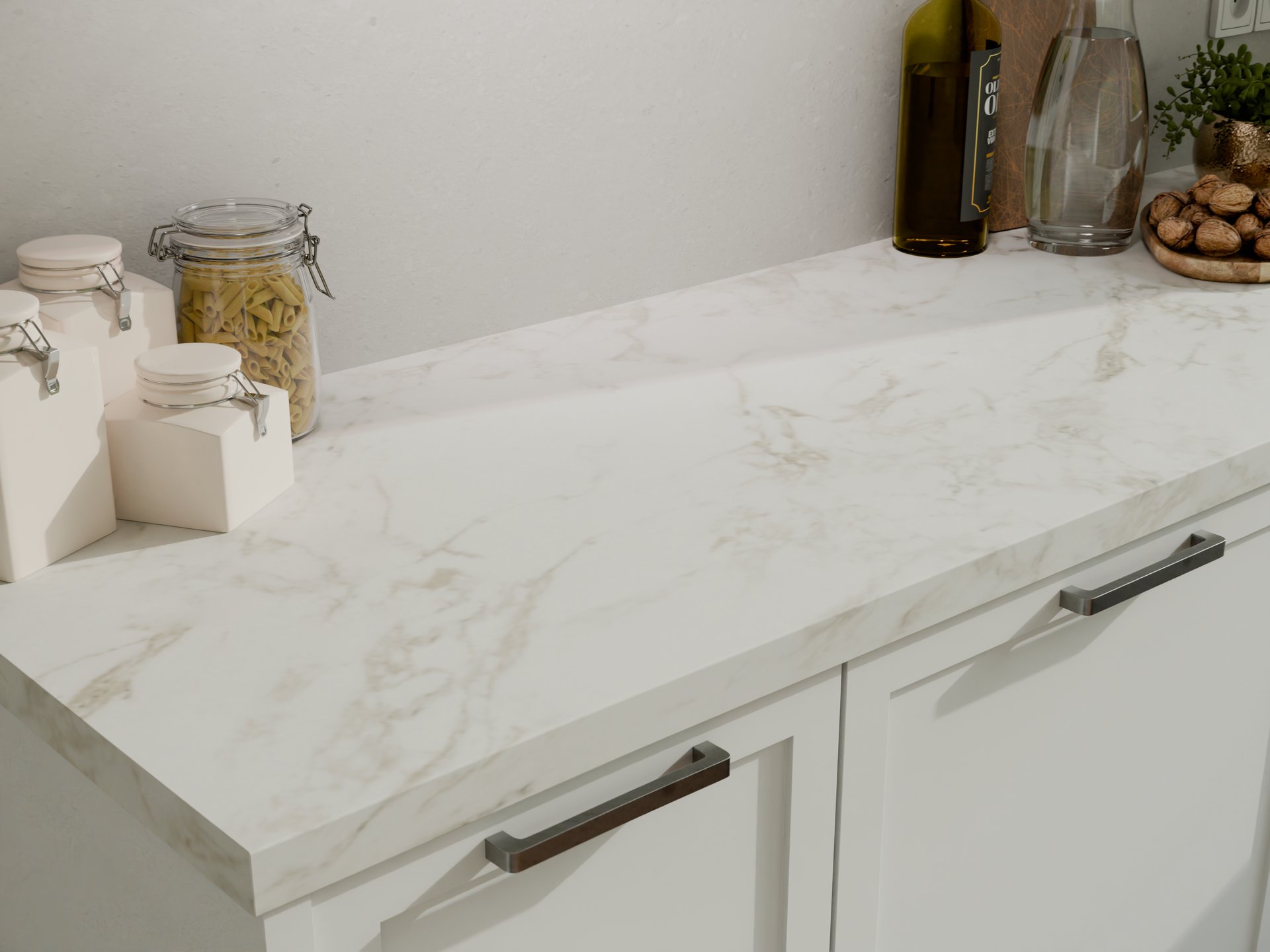 Plan de travail stratifié sur mesure par Sofema, élégant et moderne.