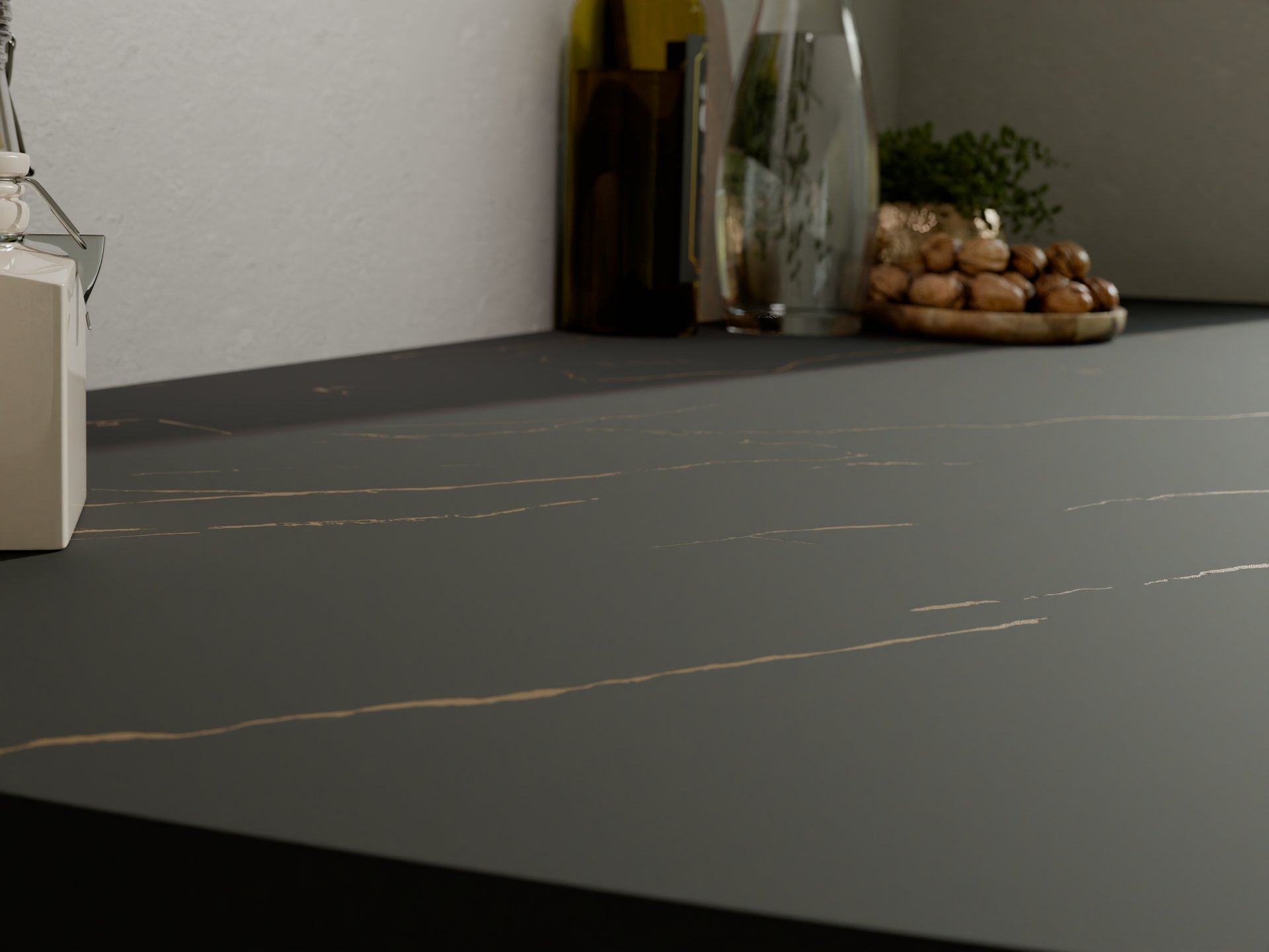 Plan de travail stratifié sur mesure par Sofema avec finition élégante.