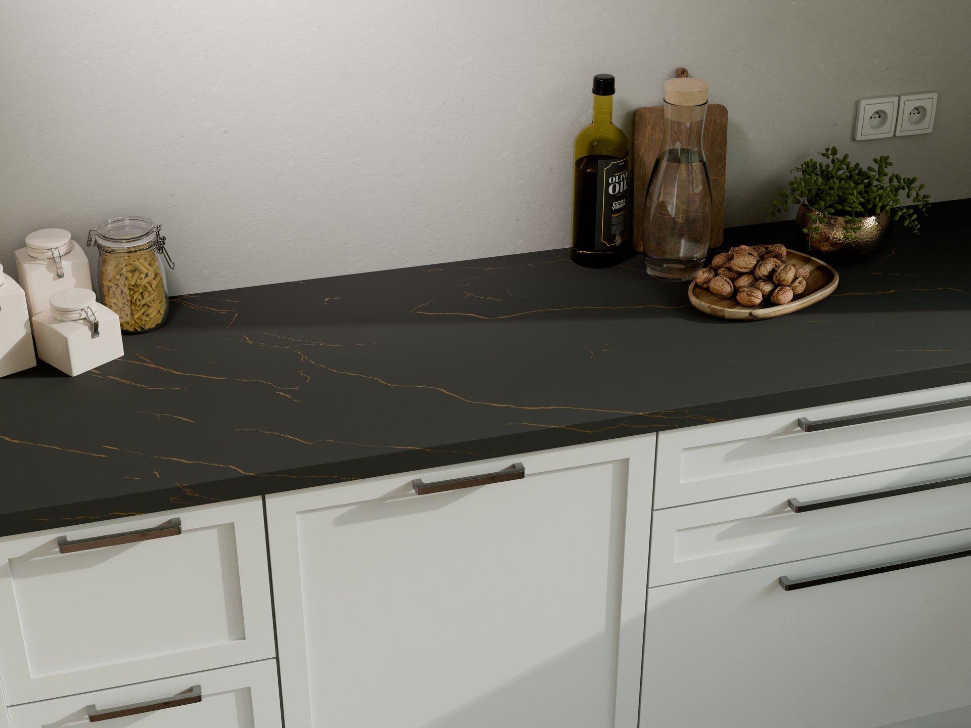 Plan de travail stratifié sur mesure Sofema avec motifs élégants.