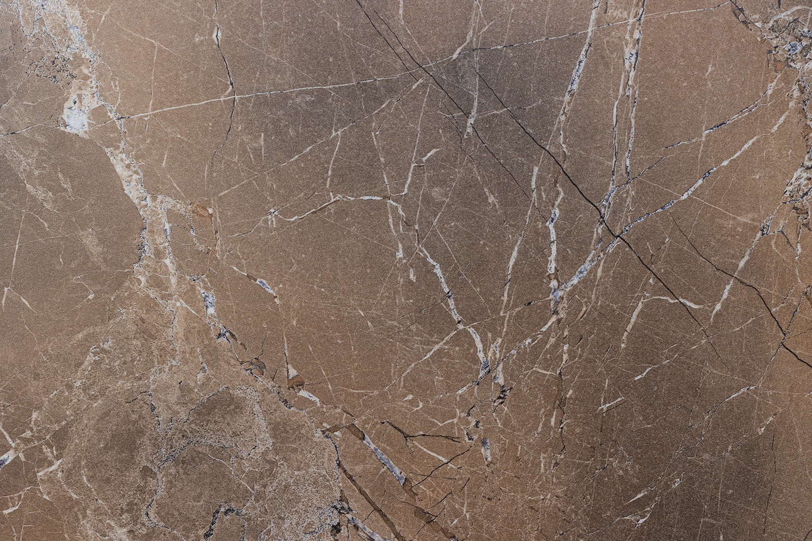 Plan de travail stratifié effet marbre brun Sofema sur mesure