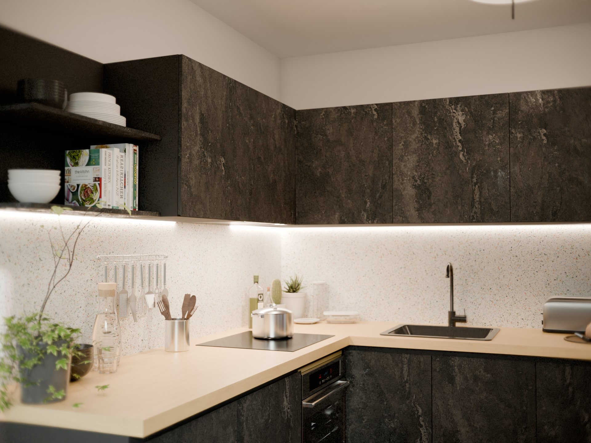 Plan de travail stratifié Sofema avec cuisine moderne