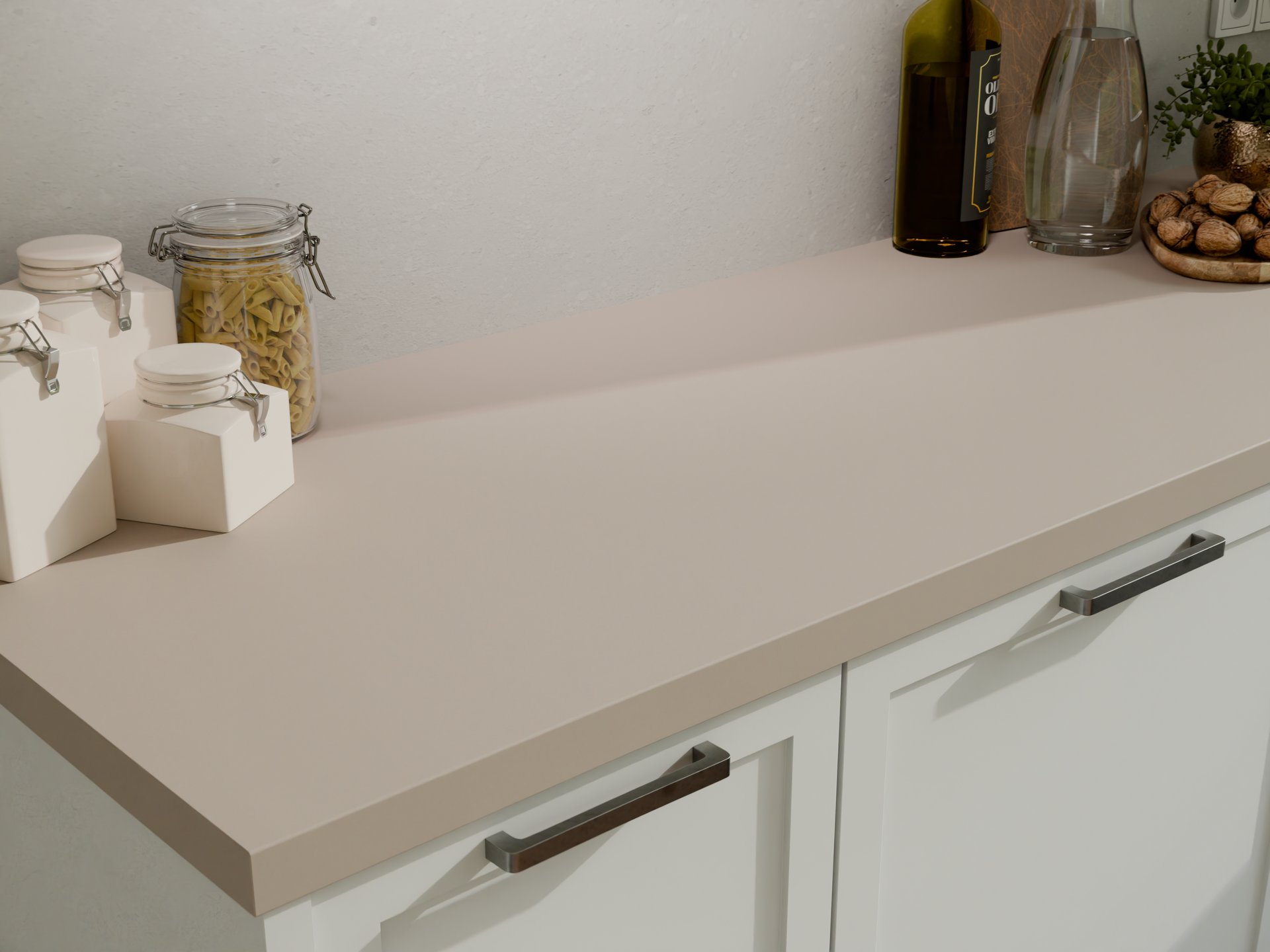 Plan de travail stratifié sur mesure par Sofema, style moderne et épuré.